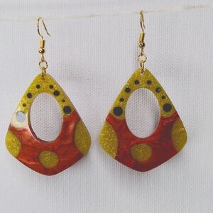Bohemian inspired earrings  hypoallergenic hook